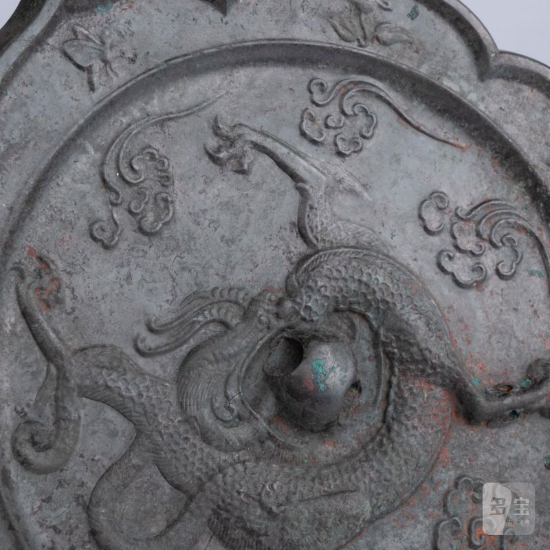    唐 尖八角單龍鏡 - 图2